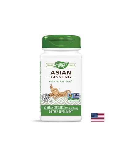 [13400] Asian Ginseng/ Женшен азиатски 560 mg х 50 капсули Nature’s Way