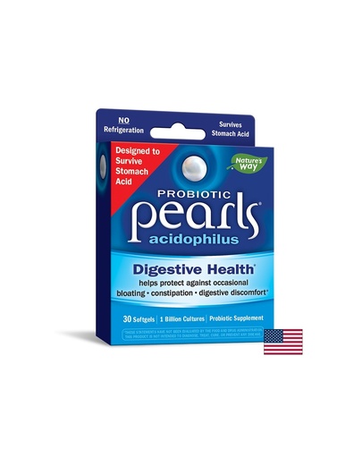 [04293] Pearls® Probiotic / Пърлс® Пробиотик, 1 млрд. активни пробиотици x 30 софтгел капсули Nature’s Way