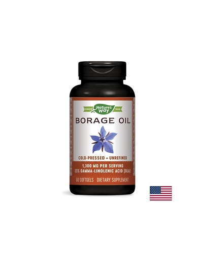 [15413] Borage Oil 23% GLA/ Пореч масло 1300 mg х 60 капсули Nature’s Way