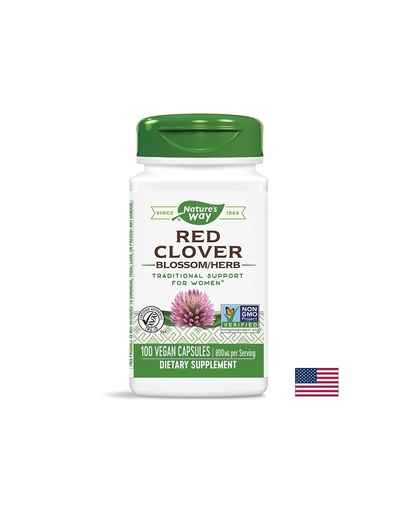 [16000] Red Clover Blossom Herb/ Червена детелина (цвят и билка) 400 mg х 100 капсули Nature’s Way