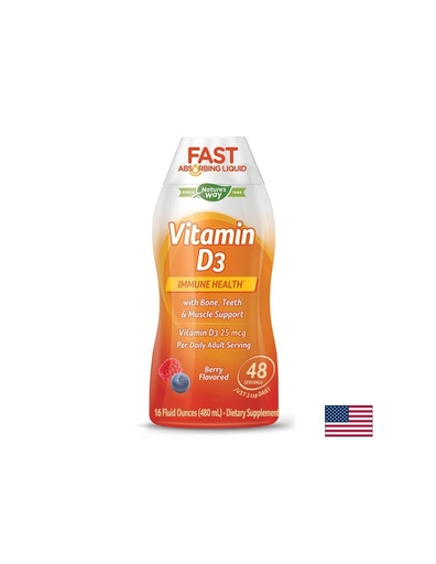 [1894 ST 5.24] Vitamin D3 Fast Absorbing Liquid / Витамин D3 x 480 ml Nature’s Way