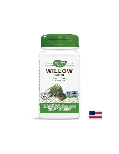 [17850] Willow Bark/ Бяла върба (кора) 400 mg x 100 капсули Nature’s Way