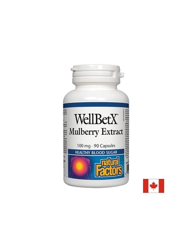 [3584 NF] При диабет - Екстракт от бяла черница, 100 mg, 90 капсули Natural Factors