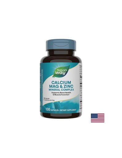 [41410] Calcium, Magnesium & Zinc/ Калций с Магнезий и Цинк х 100 капсули Nature’s Way