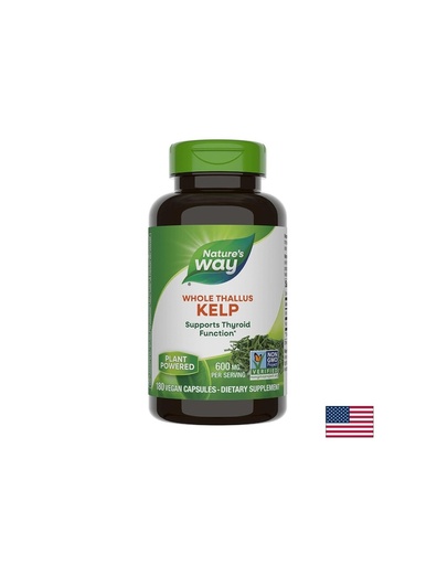 [14508] Kelp Whole Thallus/ Келп / Кафяви водорасли 600 mg x 180 капсули Nature’s Way