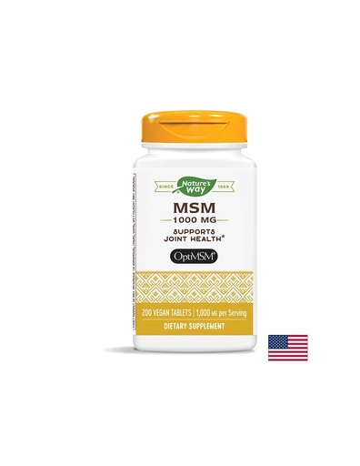 [15133] MSM/ МетилСулфонилМетан като OptiMSM® 1000 mg x 200 таблетки Nature’s Way
