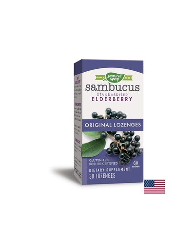 [14001] Sambucus Original Lozenges/ Самбукус x 30 таблетки за смучене Nature’s Way