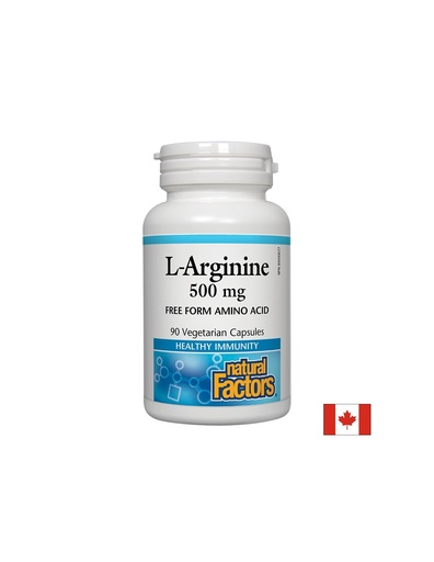 [2821 NF] Л-Аргинин - L-Arginine 500 mg, 90 капсули Natural Factors