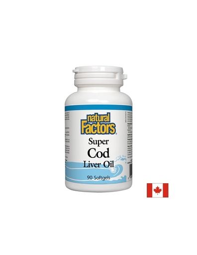 [1020 NF] Super Cod Liver Oil/ Черен дроб на треска (масло) 1100 mg х 90 софтгел капсули Natural Factors