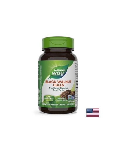 [10600] Черен орех (шушулки) - Срещу чревни паразити и чревна кандидоза, 500 mg, 100 капсули