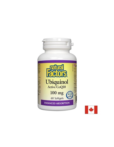[20726 NF] Ubiquinol Active CoQ10/ Убиквинол Активен Коензим 100 mg x 60 софтгел капсули Natural Factors