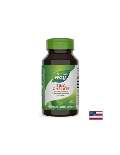 [41091] Zinc Chelate/ Цинк (хелат) х 100 капсули Nature’s Way