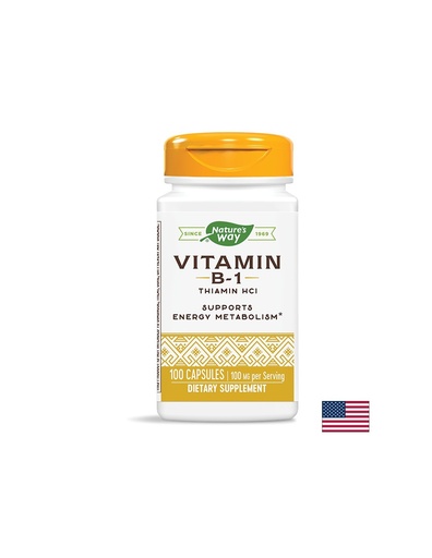 [40411] Vitamin B-1/ Витамин В-1 100 mg x 100 капсули Nature’s Way