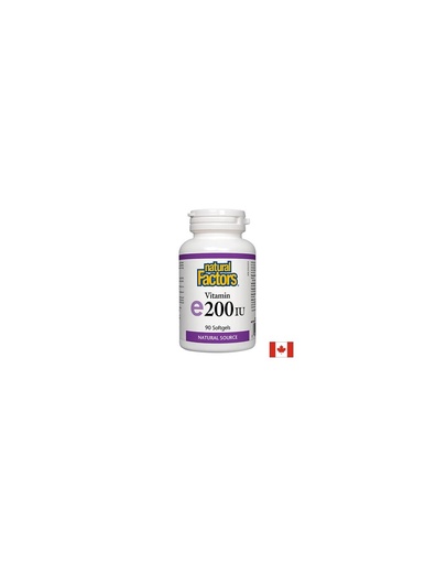 [1410 NF] Vitamin E/ Витамин Е (d-алфа токоферол) 200 IU х 90 софтгел капсули Natural Factors