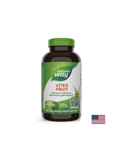 [11923] Vitex Fruit/ Витекс (плод) 400 mg x 320 капсули Nature’s Way