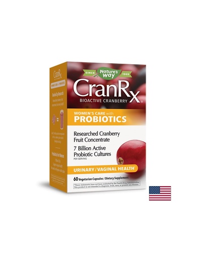[11861] CranRx® Women`s Care with probiotics с червена боровинка + 7 млрд. акт. пробиотици х 60 капсули Nature’s Way