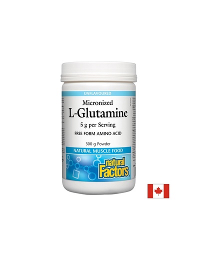 [2804 NF] L-Glutamine Micronized/ Л-Глутамин (микронизиран) х 300 g / 60 дози Natural Factors