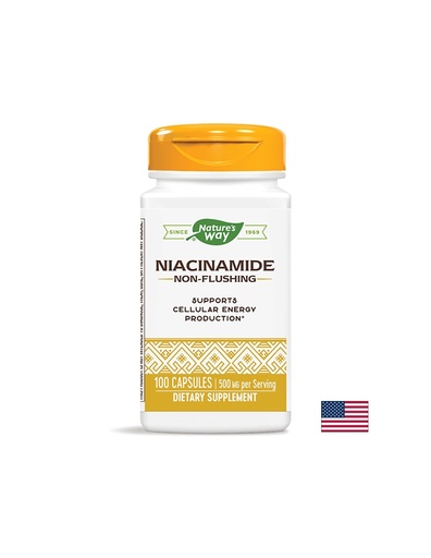 [40480] Niacinamide/ Ниацинамид (непредизвикващ зачервяване) 500 mg х 100 капсули  Nature’s Way