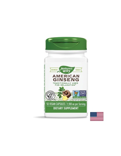 [13450 ST4.23] American Ginseng/ Женшен американски 550 mg х 50 капсули Nature’s Way