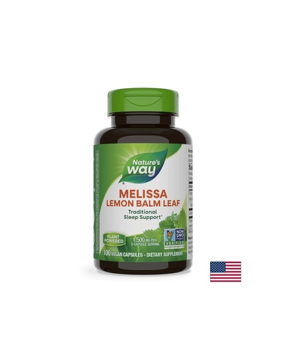 [14650] Melissa Lemon Balm Leaf/ Маточина (лист) 500 mg х 100 капсули Nature’s Way