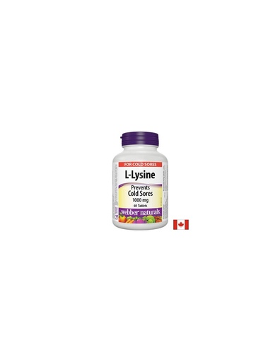[3233 WN] L-Lysine/ Л-Лизин 1000 mg х 60 таблетки Webber Naturals