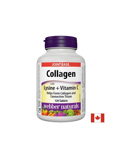 [3386 WN] Collagen with Lysine + Vitamin C/ Колаген 500 mg с Лизин и Витамин С х 120 таблетки