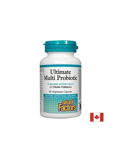 [1847 NF] Ultimate Multi Probiotic/ Мулти пробиотик 12 щама, 12 млрд. активни пробиотици х 60 капсули Natural Factors