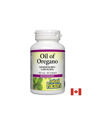 [4574 NF] Oil of Oregano Organic/ Риган (масло) 180 mg x 60 софтгел капсули Natural Factors