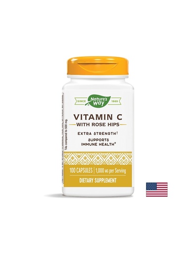 [40312] Vitamin C with Rose Hips/ Витамин С 1000 mg & Шипка x 100 капсули Nature’s Way