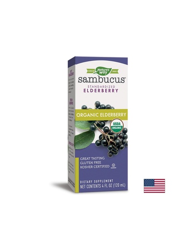 [15796] Sambucus Organic Syrup / Самбукус Оргáник сироп x 120 ml Nature’s Way