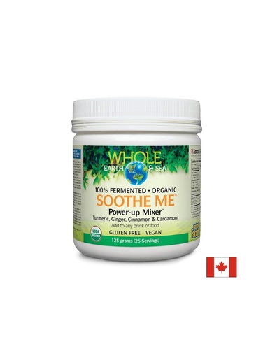 [35553 NF] Soothe Me™ Power-up Mixer™ Whole Earth & Sea®/ Формула с куркума, джинджифил, канела, кардамон x 125 g пудра/ 25 дози Natural Factors