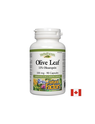 [4570 NF] Olive Leaf / Маслина (лист) 500 mg х 90 капсули Natural Factors