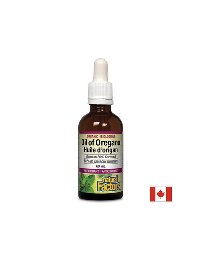 [4572 NF] Oil Оf Oregano Organic/ Риган органик (масло) 30 mg х 60 ml/ 375 дози Natural Factors