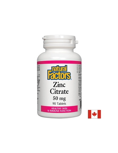 [1680 NF] Zinc Citrate / Цинк (цитрат) 50 mg х 90 таблетки Natural Factors