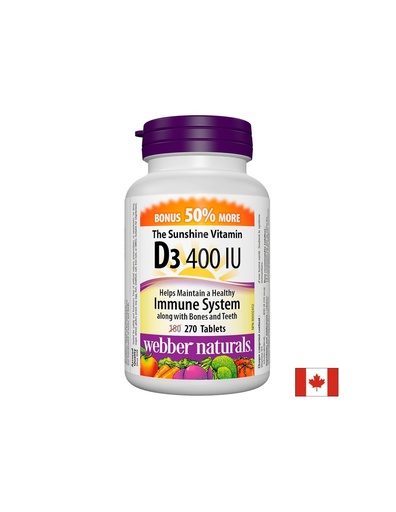 [3805 WN] Vitamin D3 / Витамин D3, 400 IU, 270 таблетки
