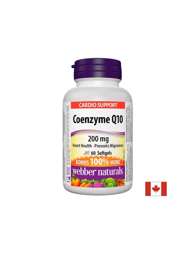[3857 WN] Coenzyme Q10 / Коензим Q10, 200 mg, 60 софтгел капсули
