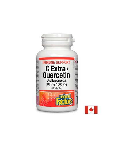 [1333 NF] Immune Support C Extra + Quercetin Bioflavonoids / Имунна подкрепа с витамин С и кверцетин, 60 таблетки Natural Factors