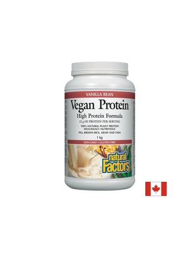 [2923 NF] Vegan Protein High Protein Formula / Веган протеин с вкус на ванилия Natural Factors
