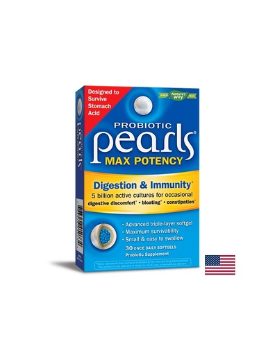[05073] Probiotic Pearls Max Potency Digestion & Immunity / Пърлс пробиотик храносмилане и имунитет, 30 софтгел капсули Nature’s Way