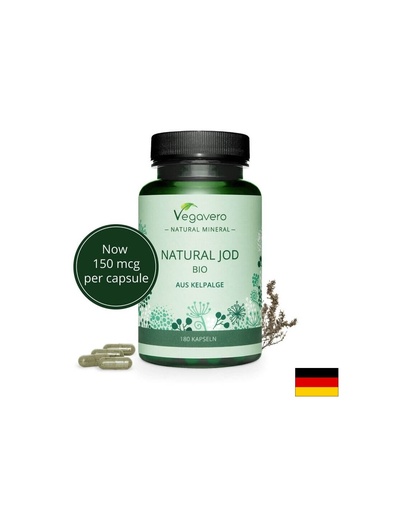 [VV-VITA-116] Natural Jod Bio Aus Kelpalge/ Натурален йод от био водорасли, 180 капсули, 100% Vegan Vegavero