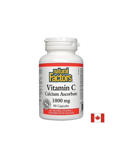 [1349 NF] Vitamin C / Витамин С (калциев аскорбат), 1000 mg, 90 капсули Natural Factors