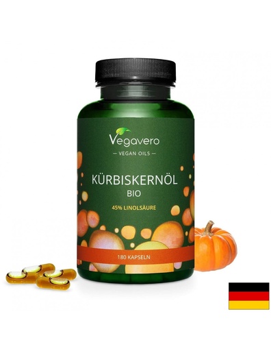 [VV-VITA-256] Кürbiskernöl Bio/ Масло от био тиквено семе, 180 капсули, 100% Vegan Vegavero