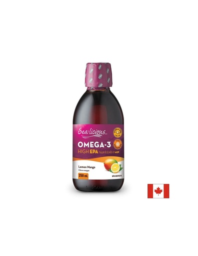[3123 SL] Sea-Licious® Omega-3 High EPA + Vitamin D3 / Омега-3 (високо съдържание на EPA) + витамин D3, 250 ml Natural Factors