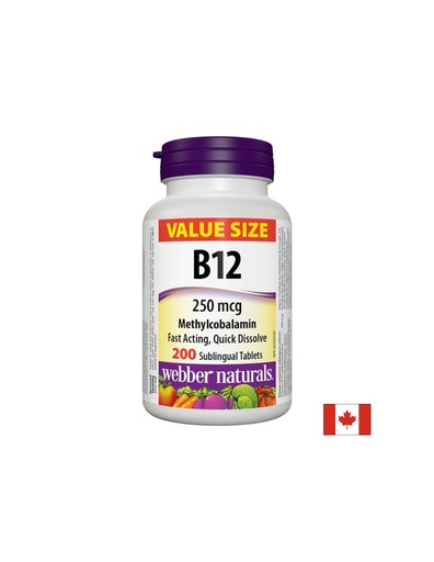 [3076 WN] Vitamin B12 Methylcobalamin - Витамин В12 метилкобаламин 250 µg, 200 сублингвални таблетки