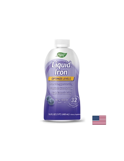 [1923_92316] Liquid Iron - Течно желязо (с вкус на боровинки), 480 ml Nature’s Way