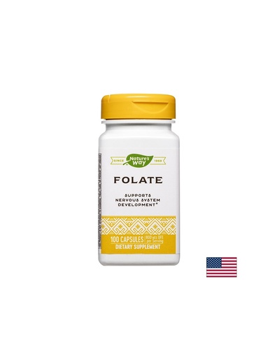[40451] Folate - Фолат 800 µg / Фолиева киселина 480 µg, 100 капсули Nature’s Way