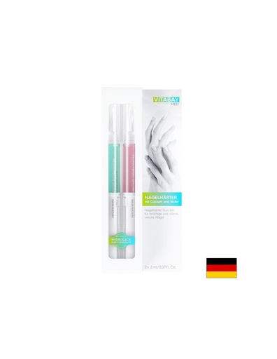 [VM1753] MED Nagelhärter Duo-Set - Комплект заздравител за нокти дуо с калций и биотин, 2 х 2 ml Vitabay