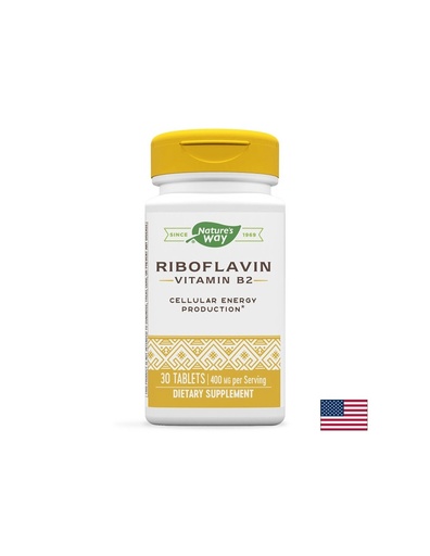 [16843] Витамин В2 (рибофлавин) - Клетъчна енергия, тонус и зрение, 400 mg, 30 таблетки