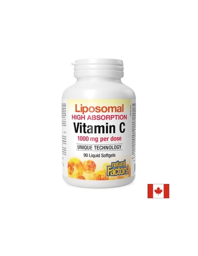[1319 NF] Liposomal High Absoprtion Vitamin C - Липозомен витамин С 500 mg, 90 софтгел капсули Natural Factors