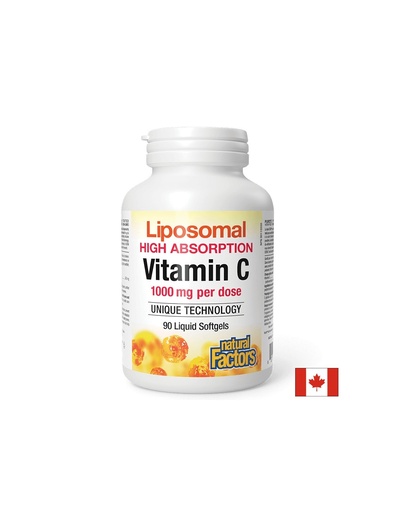 [1319 NF] Liposomal High Absoprtion Vitamin C - Липозомен витамин С 500 mg, 90 софтгел капсули Natural Factors